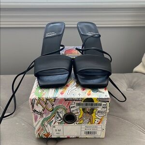 Jeffrey Campbell Black Strappy Sandals